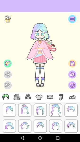 粉彩女孩换装手游