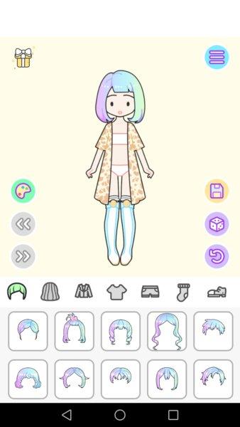 粉彩女孩换装小游戏(1)