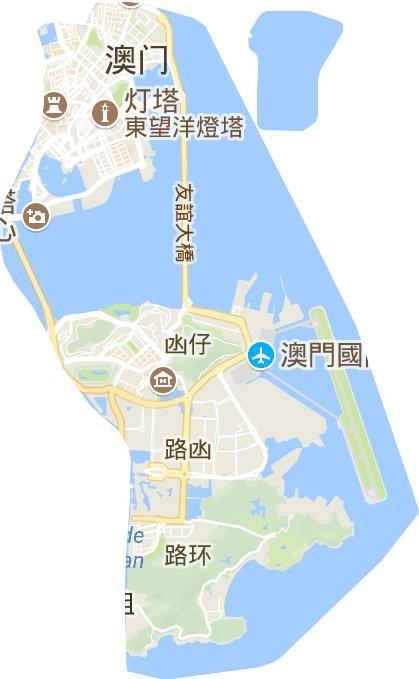 澳门地形图全图高清版(1)