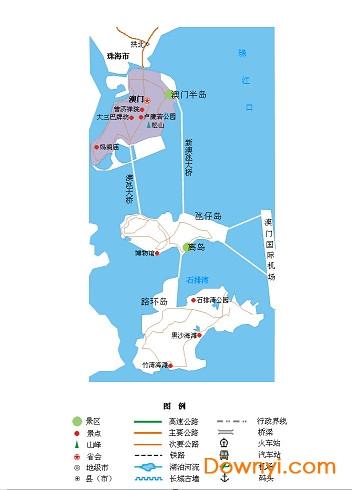 澳门旅游地图简图